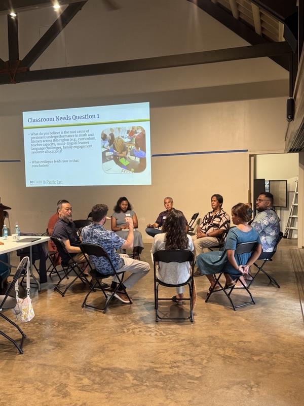 Board members sit in a circle.