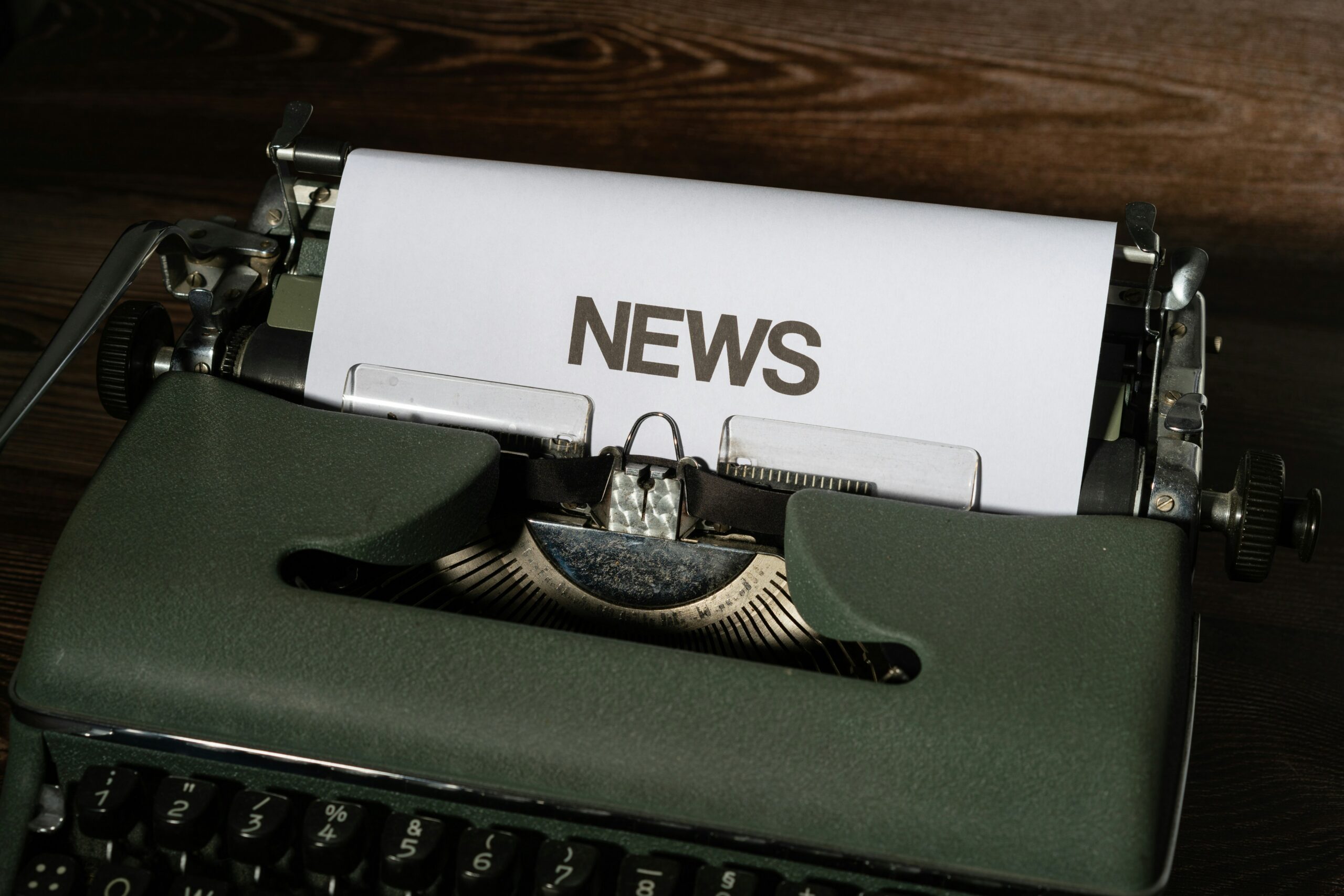 Typerwriter says News on it